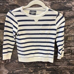 OshKosh B'gosh Striped Navy and White Sweatshirt